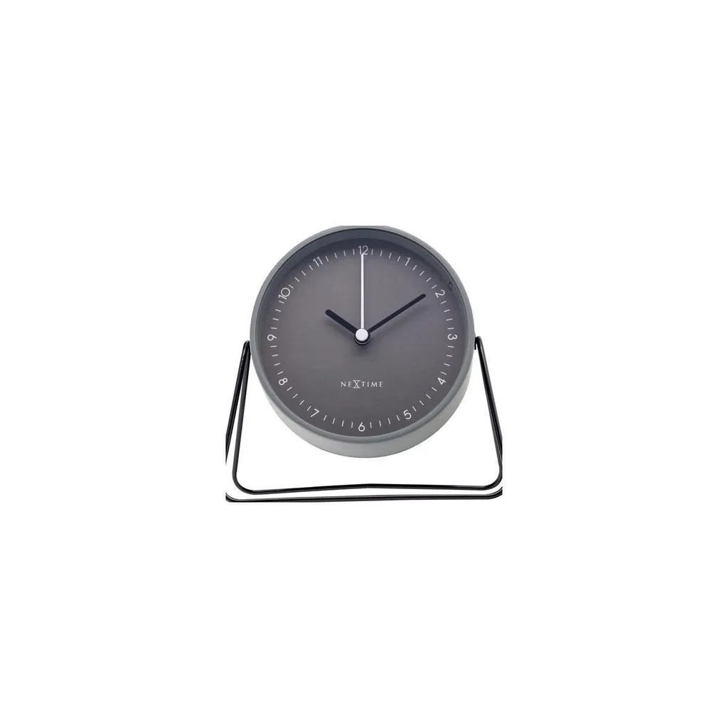Réveil de Table Berlin NeXtime Gris : Idéal pour Bureau et Table de Chevet