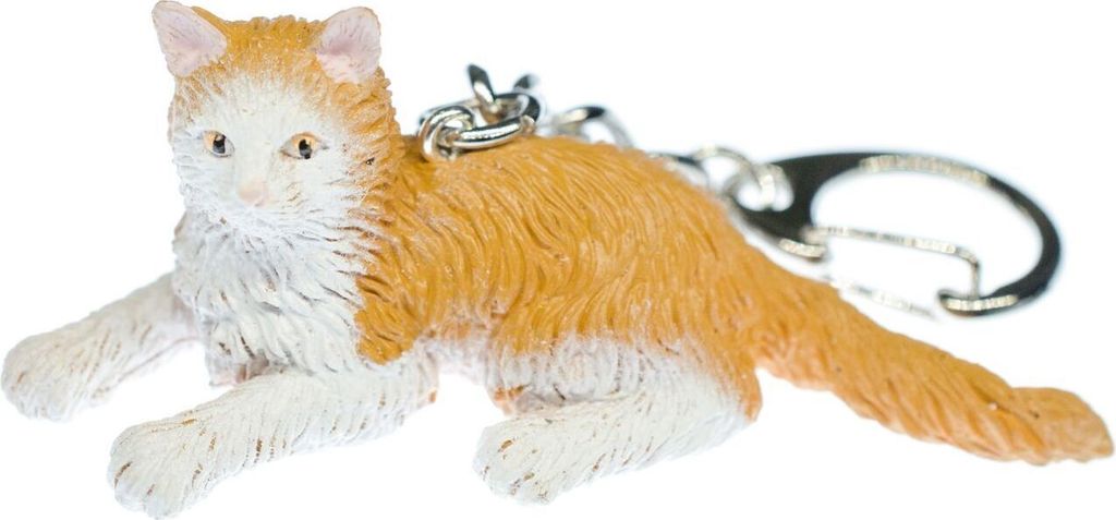 Norwegische Waldkatze Schlüsselanhänger Miniblings Anhänger Schlüsselring Katze