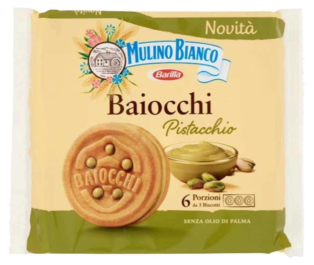Mulino Bianco Baiocchi Pistacchio 168 g italské sušenky s Obrázek produktu 