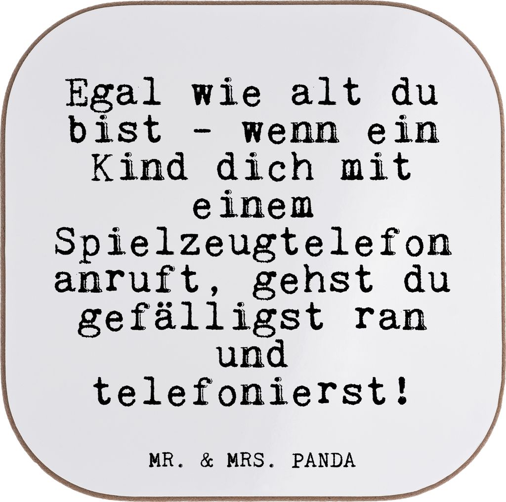 Mr. & Mrs. Panda Untersetzer Egal wie alt du... - Weiß - Geschenk, Glizer Spruch Sprüche Weisheiten Zitate Lustig Weisheit Worte, Freundin, Tasse...