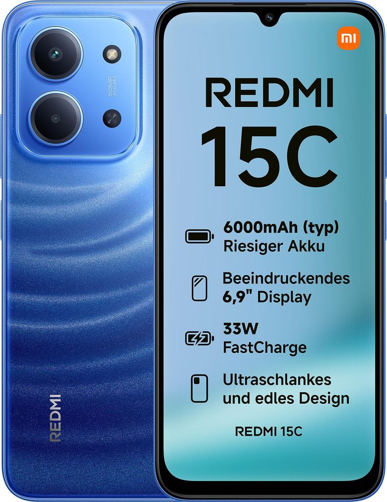 Redmi 15C 4G 4GB+128GB Moonlight Blue Smartphone Produktbild 