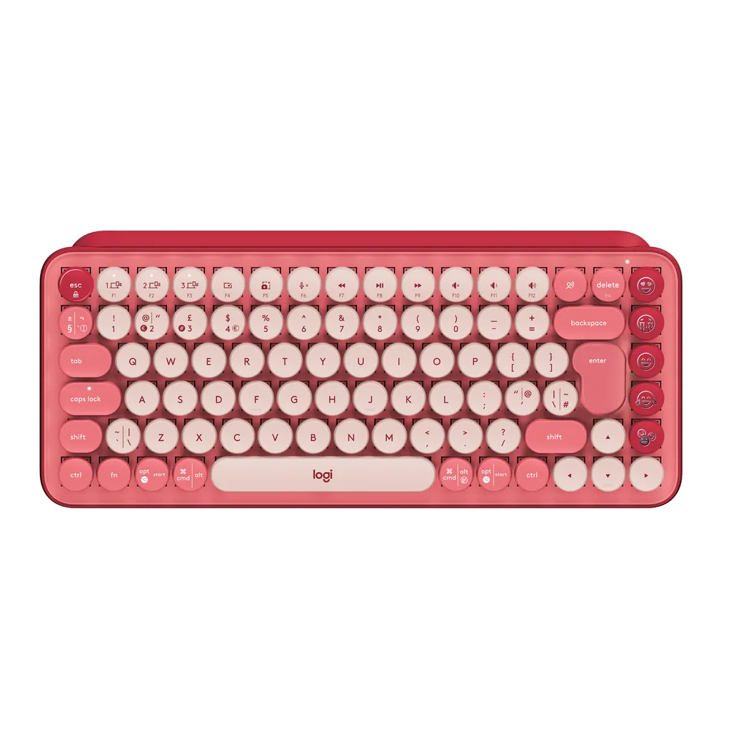Clavier sans Fil Logitech POP Keys pour Travail Multi-Dispositifs Rose