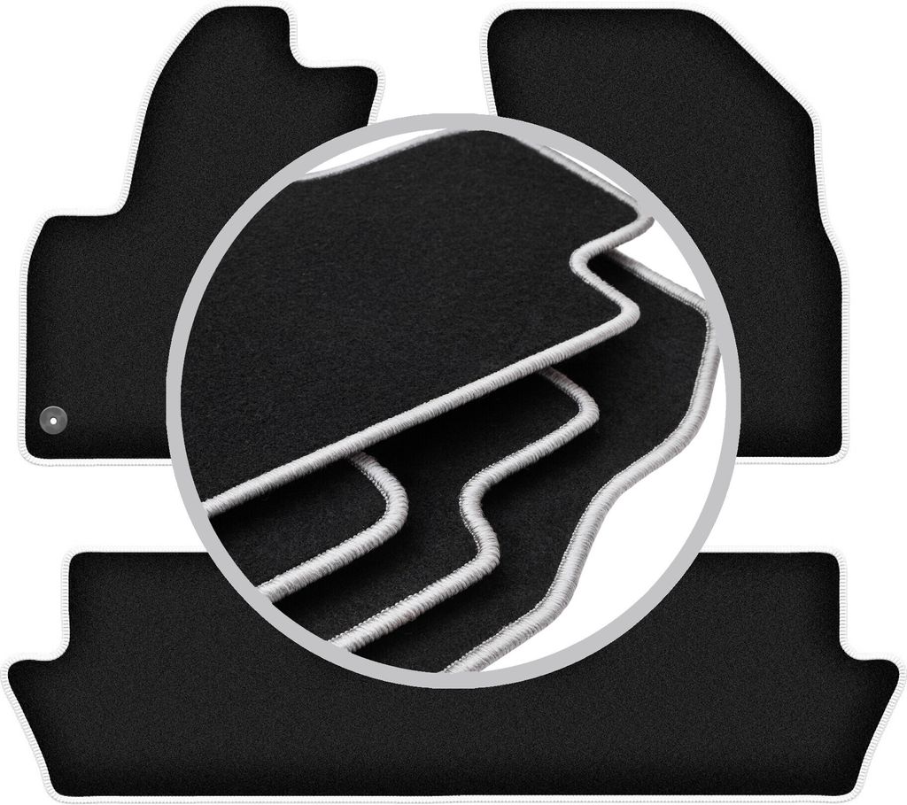 CARLUX-SILVER Autofußmatten für: Citroen C4 Picasso I Minivan (2006-2013)