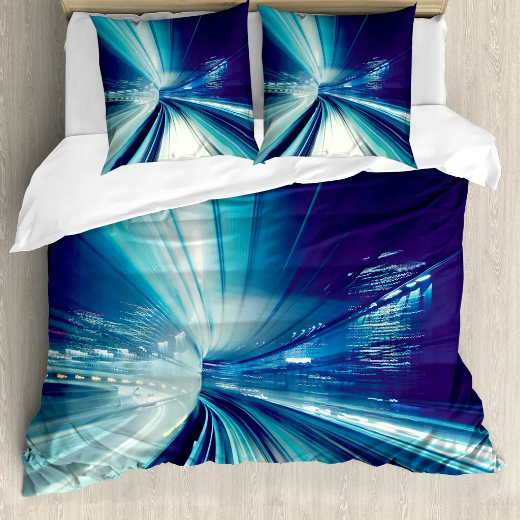 Copripiumino Tokyo di Notte 200x200 ABAKUHAUS Antiacaro Microfibra