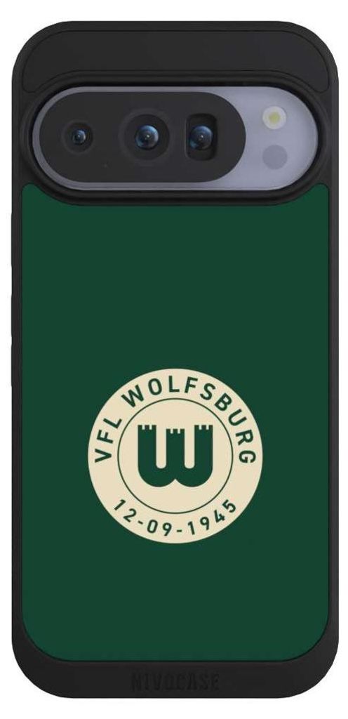 NIVOCASE Handyhülle für Google Pixel 10 Pro Hülle NIVOpure Case Schwarz Offizielles Lizenzprodukt VfL Wolfsburg 80 Jahre