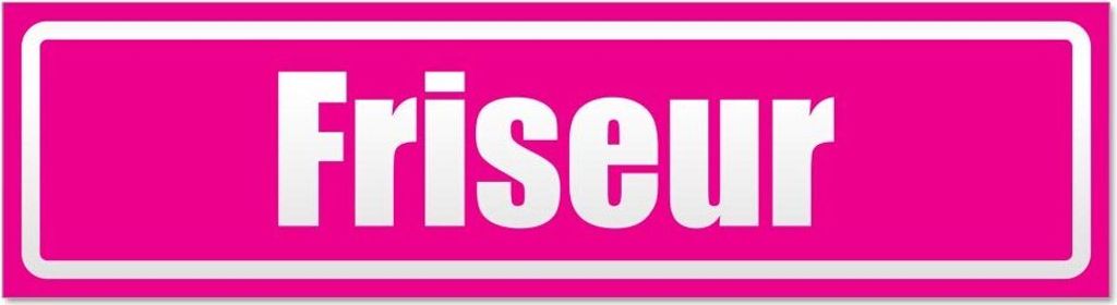 Kiwistar - Autoaufkleber - Pink - 20 x 5,3 cm - Friseur invertiert - Hinweis Aufkleber Sticker für Auto, Kfz, Fahrrad, PKW, LKW
