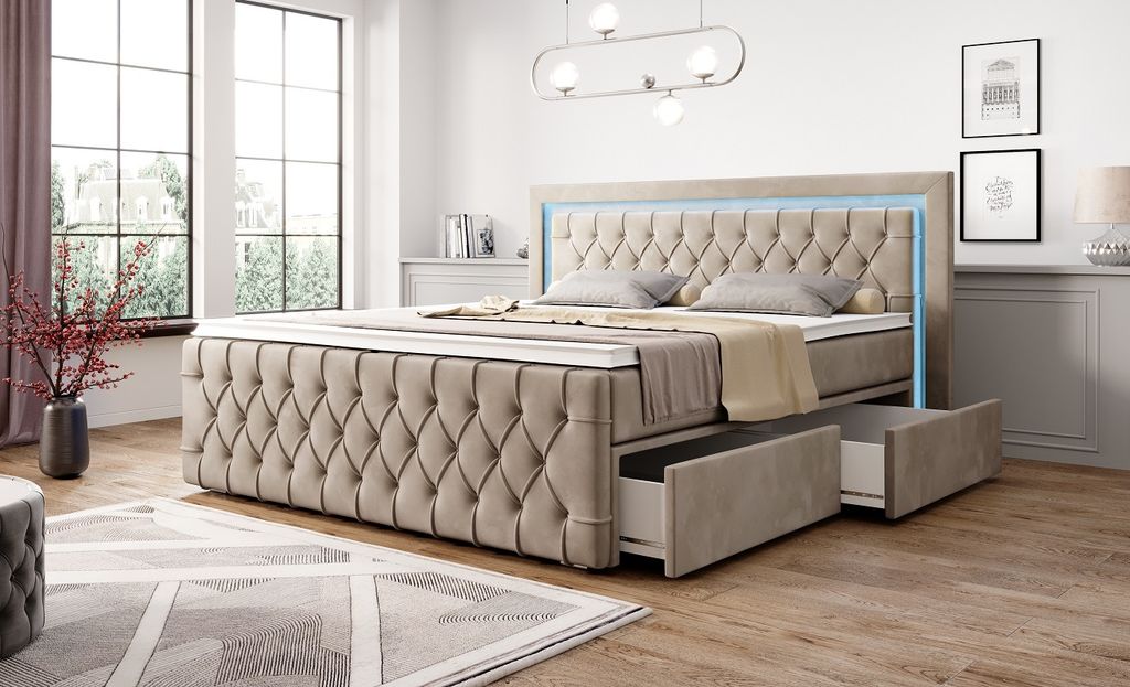 Moebelfest Boxspringbett 180x200 cm mit Bunt Produktbild 