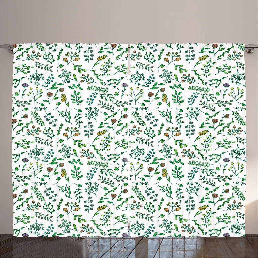 Rideau Occultant Partiel pour Grandes Fenêtres - Décoration Fleurs 280x225