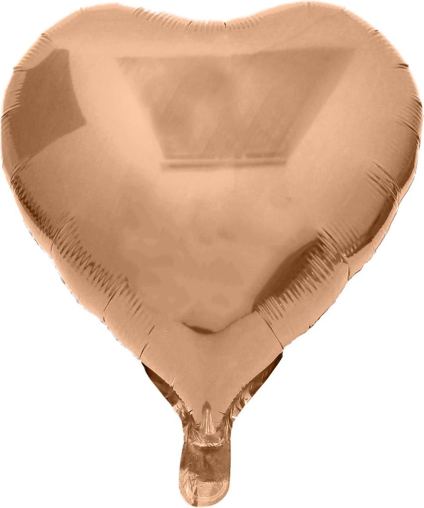 Palloncino in foil a cuore, oro rosa, circa 45 cm Immagine del prodotto 