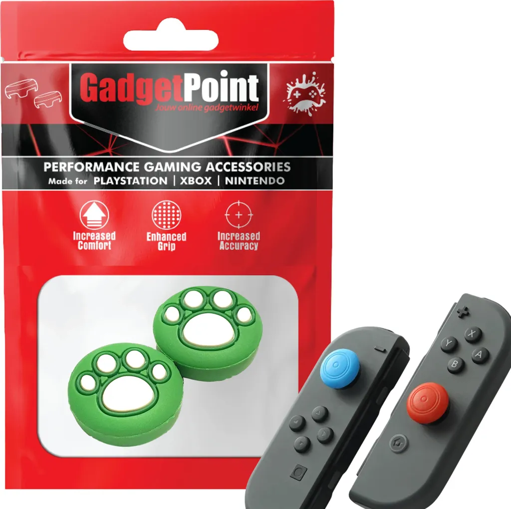 Grip Joy-Con Nintendo Switch Verde/Bianco - Set Protezione Pollici