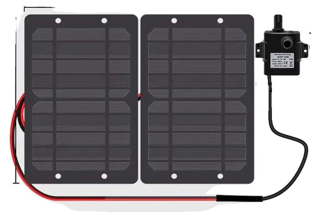 Kit pompe de relevage solaire et double panneau solaire monocristallin