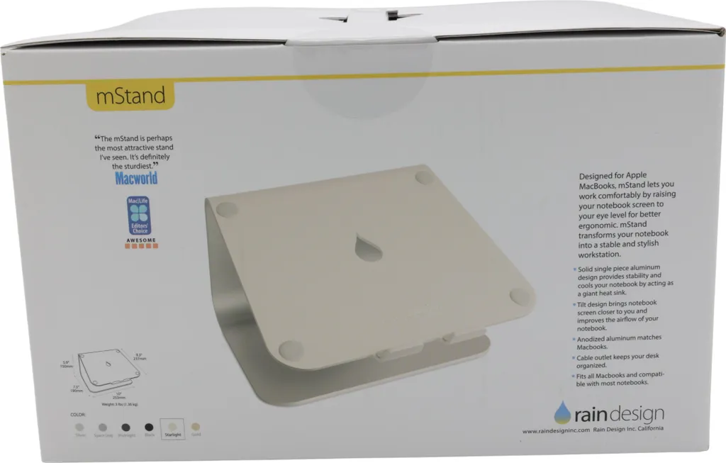 Support Ordinateur Portable mStand Starlight - Rehausseur d'Écran Alu - 8