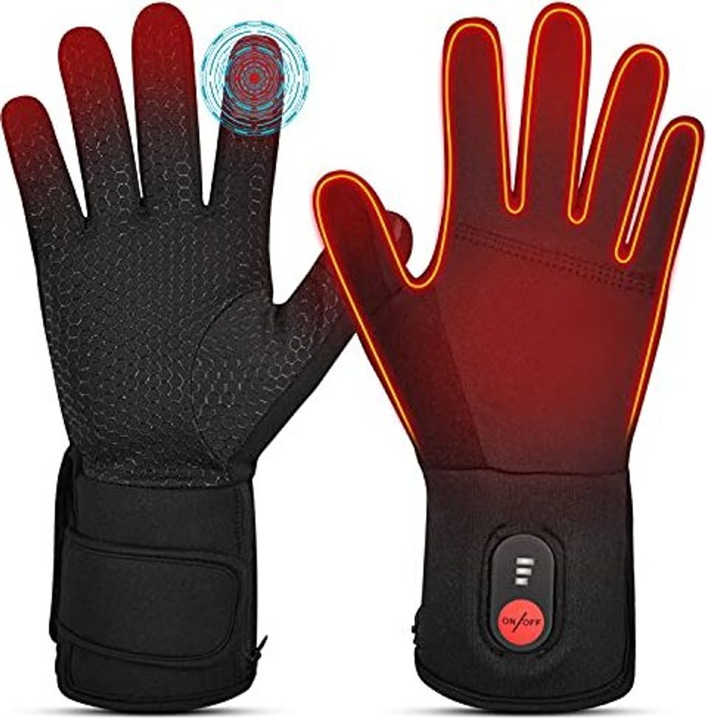elektrische beheizte Handschuhe für Herren Damen,wiederaufladbar beheizbare Winter