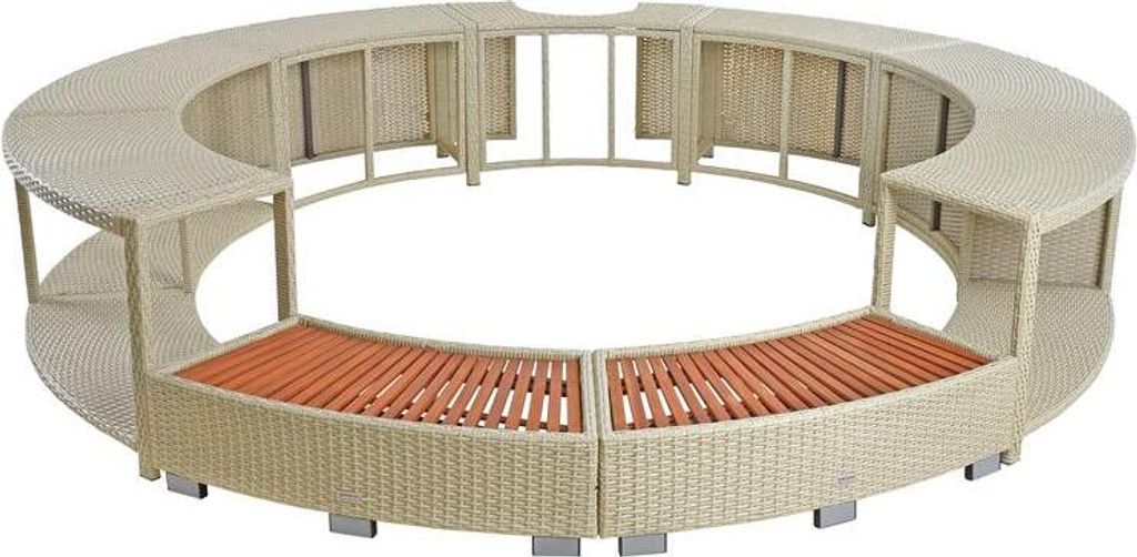 Whirlpool Umrandung Poolumrandung Poolverkleidung Rattan Produktbild 5