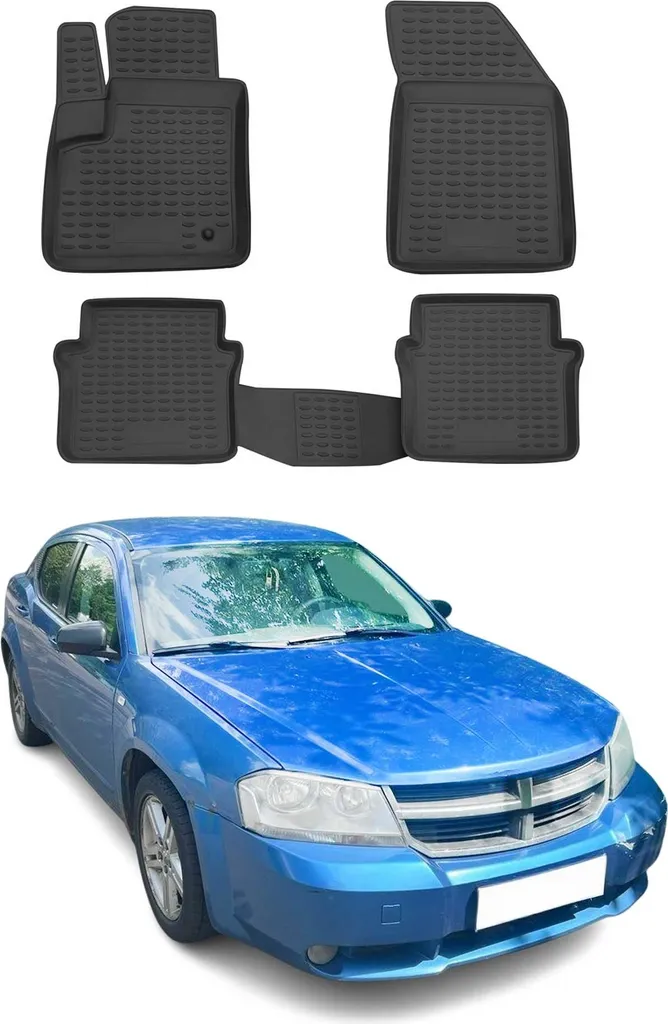 Set Tappetini Gomma TPE per Dodge Avenger 2008-2014 | All-Weather