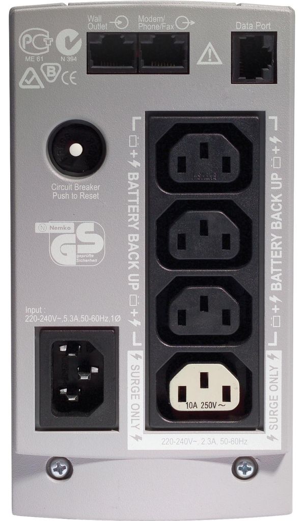 APC Back-UPS 500, 230V, 12V batéria, 7,0Ah Obrázok produktu 