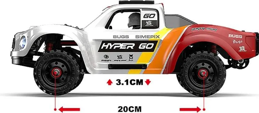 Voiture RC pour Course Extérieure - Modèle 1:14 Stable et Rapide Rouge - 6
