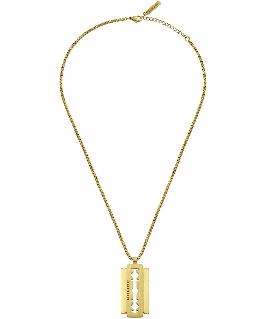 Police Razorblade PEAGN0005503 Collier Homme Acier avec Pendentif Lame