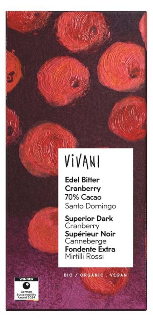 Edel Bitter - 70% Cacao Cranberry 80g Produktbild 