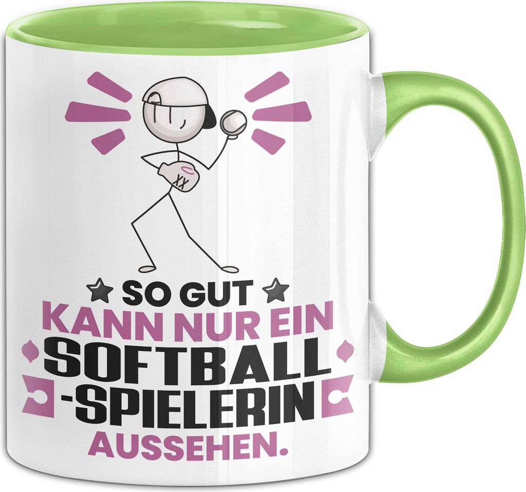 Softballspielerin Geschenk Tasse So Gut Kann Nur Ein Softballspielerin Aussehen Geschenkidee Kaffee-Becher (Grün)