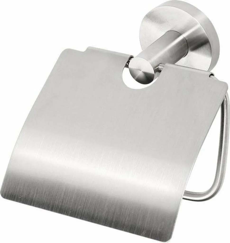 Portarotolo X-STEEL con Coperchio - Acciaio Inox Opaco Anti-Impronta
