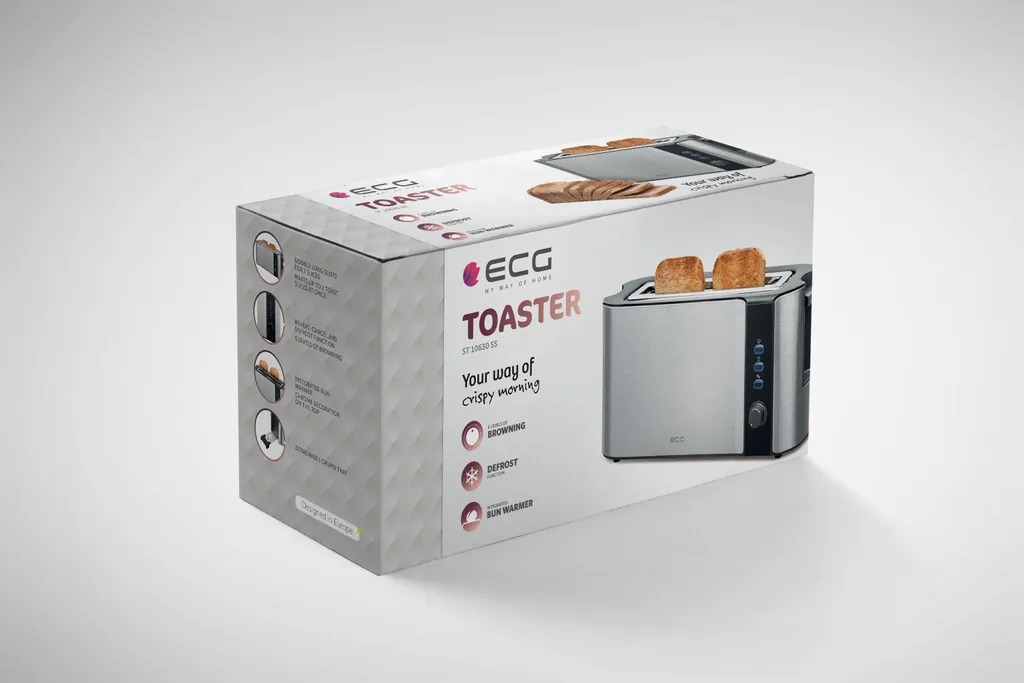 Grille-pain inox ECG ST 10630 SS : finissez-en avec le pain brûlé !