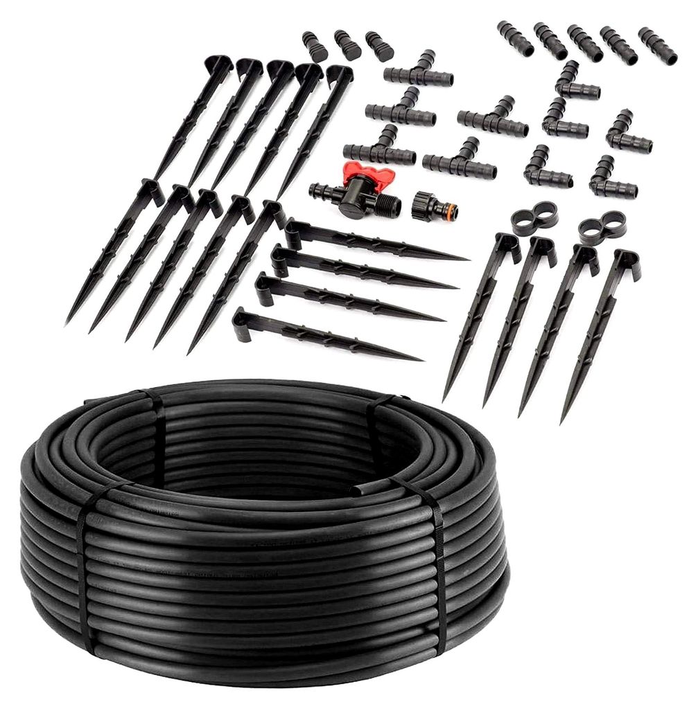 Tropfrohr 16 mm mit Druckkompensation 100 m für die Gartenbewässerung