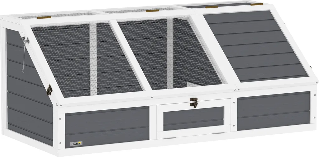 Habitat Tartarughe PawHut 120cm | Recinto Legno con Doppio Rifugio