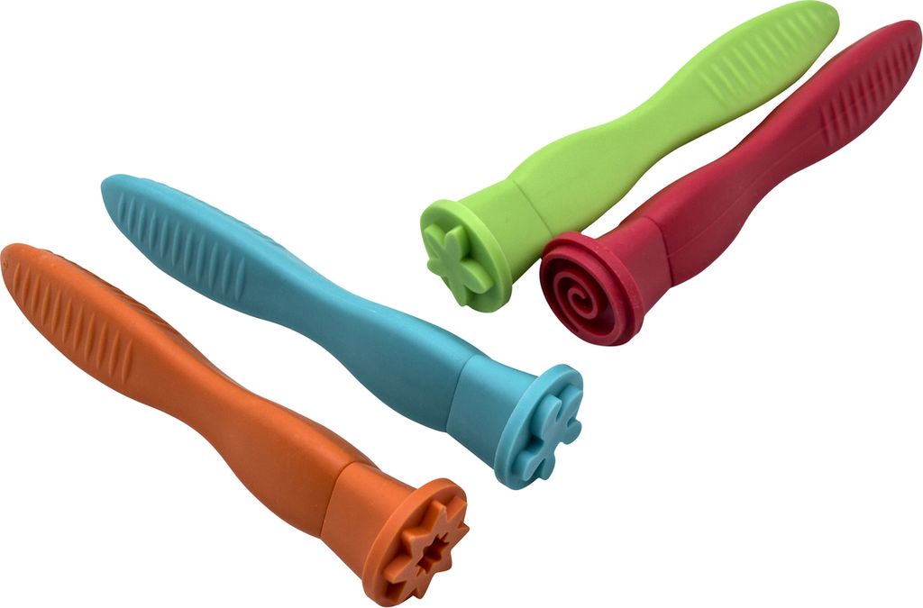 EDUPLAY 370029 Soft Grip Muster Stempel 4er Set, mehrfarbig