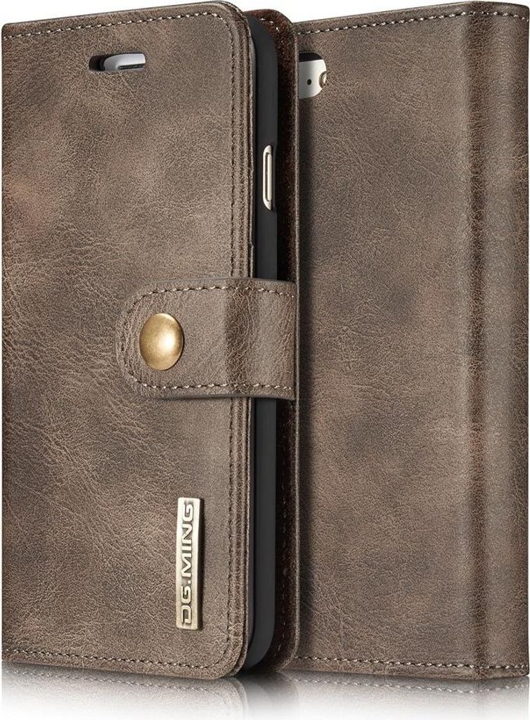 iPhone SE (2022/2020), iPhone 8 / 7 Hülle - DG.MING 2-in-1 Klapphülle & Back Cover - Grau