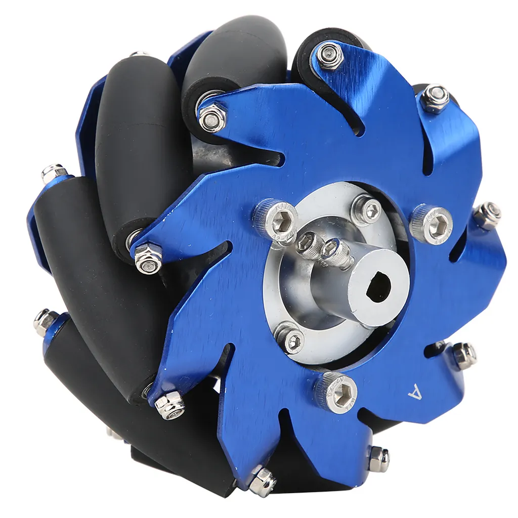 Roue Mecanum droite en aluminium et TPU haute résistance pour robots