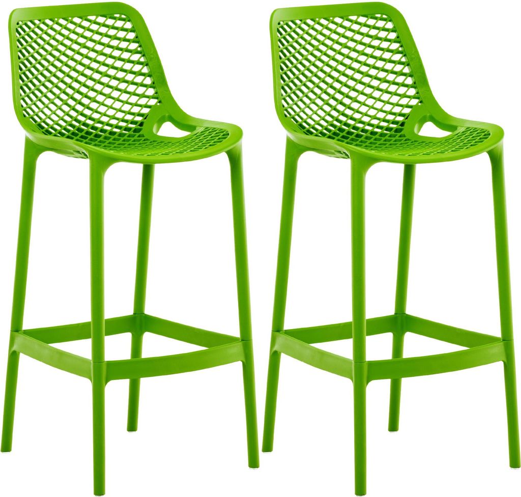 CLP 2er Set Barhocker Air Kunststoff mit Lehne wetterfest Produktbild 