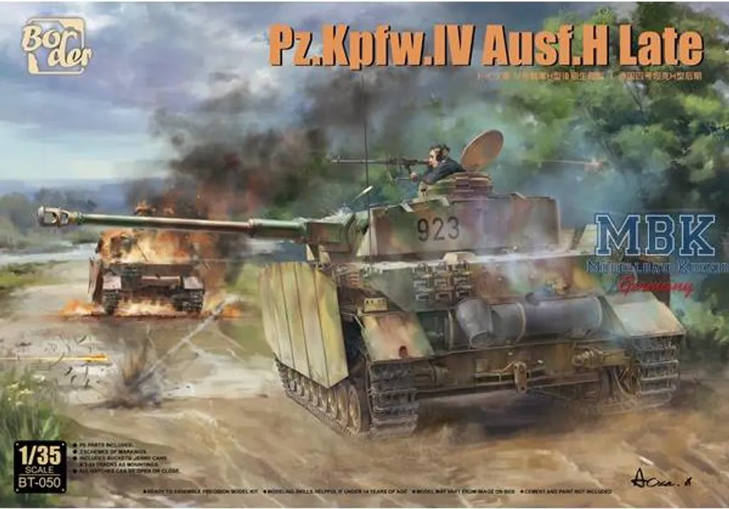 Panzer IV Ausf. H Late Border Model BT-050 avec Blindage Schurzen 1/35