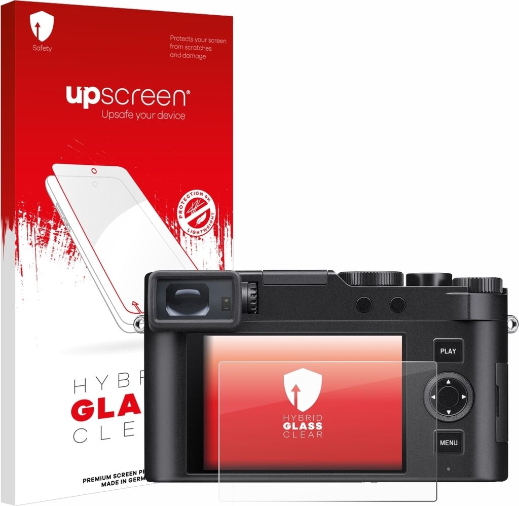 upscreen Schutzglas für Leica D-Lux 8 Schutzfolie Panzer Folie Glas Display Schutz klar