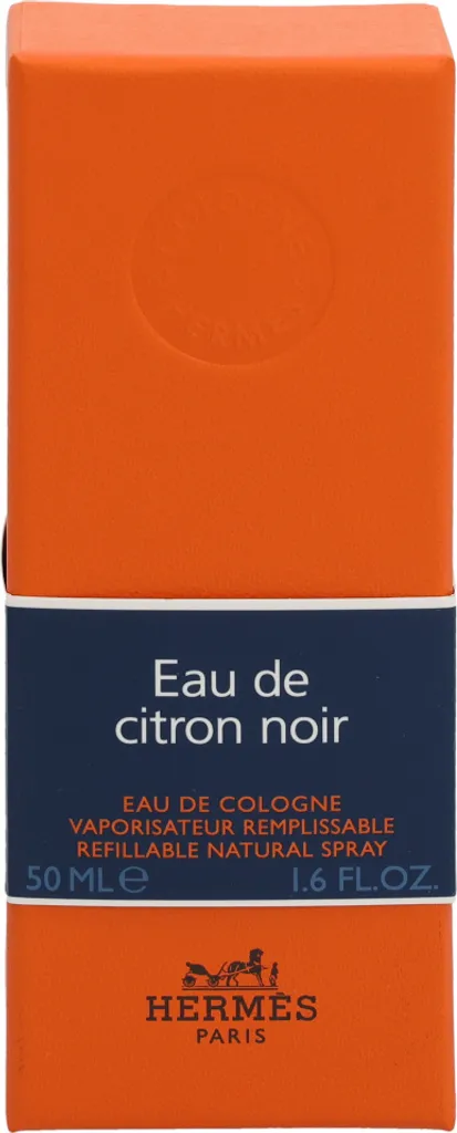Eau de Citron Noir Hermès Eau de Cologne 50 ml Rechargeable et Boisé