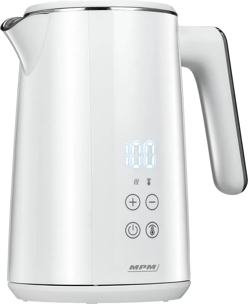 Bouilloire électrique réglable 1.7L MPM MCZ-120 blanche pour thé et café