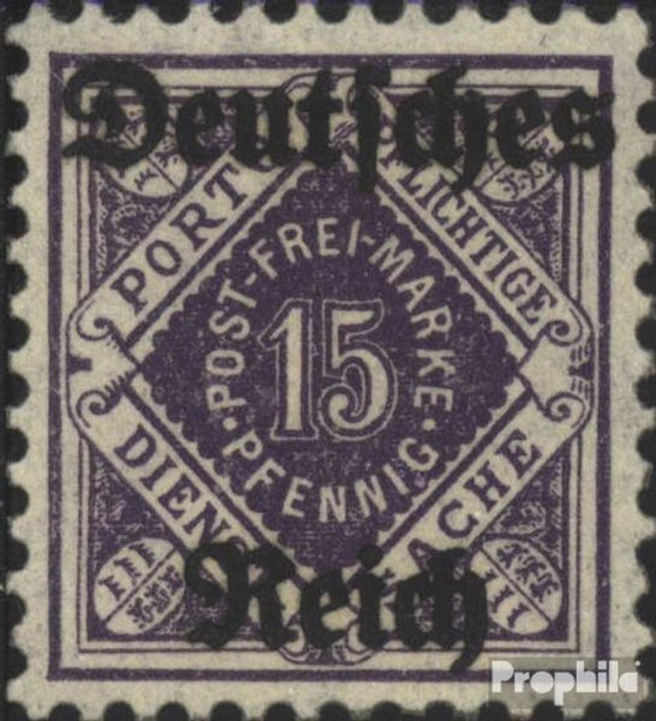 Briefmarken Deutsches Reich 1920 Mi D54 gestempelt Württemberg-Marken/Aufdruck: Deutsches Reich