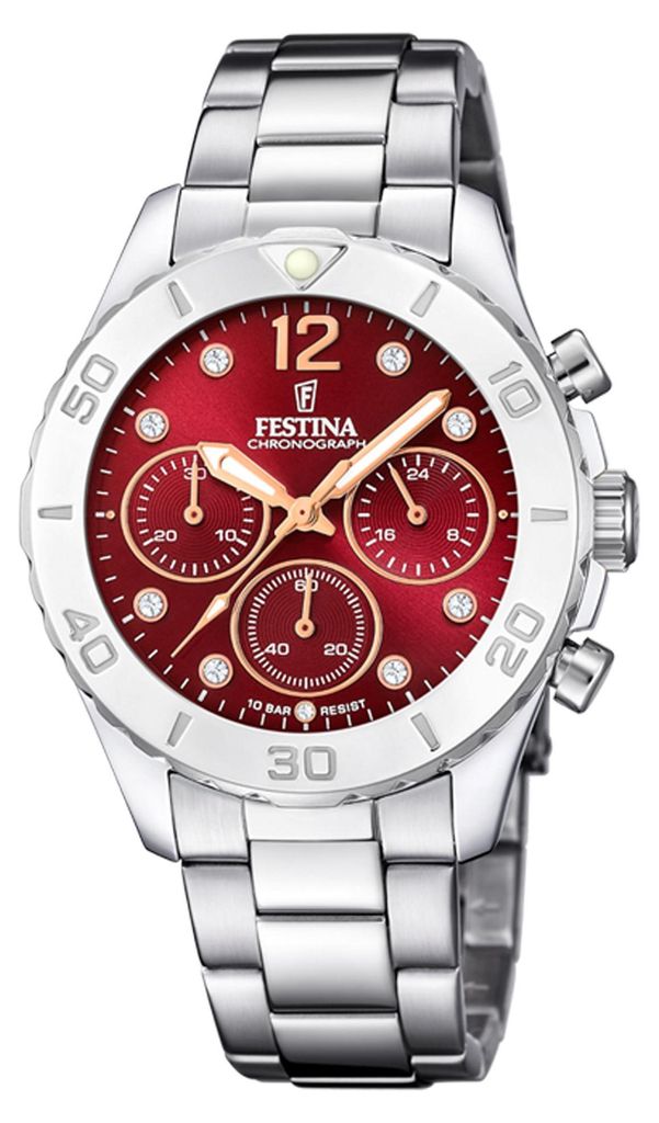 Festina F20603/2 Chronograph Uhr Damenuhr Edelstahl Chrono Produktbild 