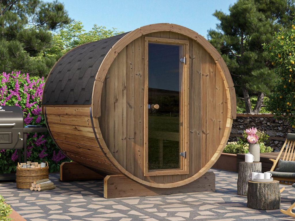Fjordholz Fass-Sauna Modell Ergonomic 180
