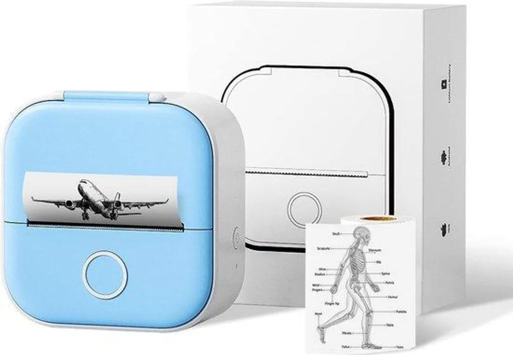 Imprimante photo portable rechargeable USB avec papier autocollant