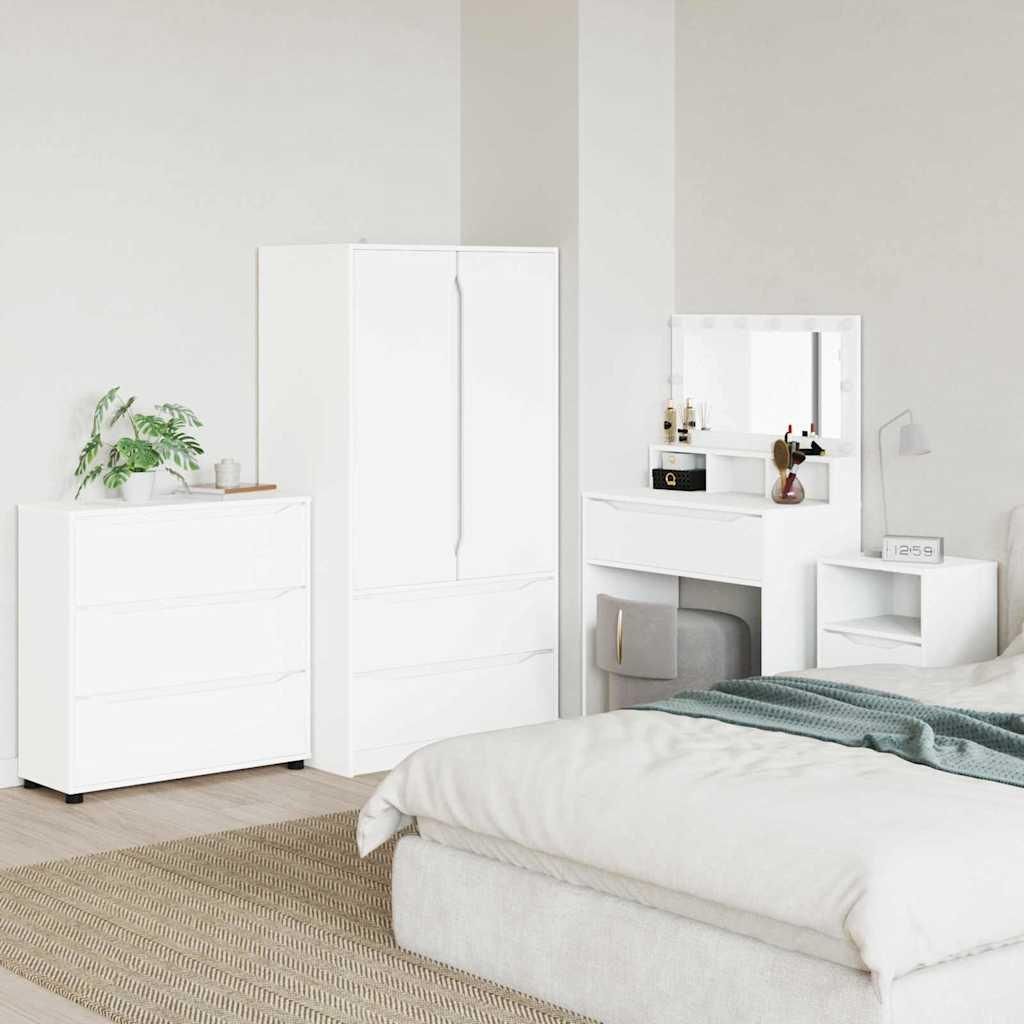 "Schlussverkauf" Aufbewahrungsschrank 1 PC - Mehrzweckschrank für Wohnzimmer/Büro - Weiß 80x31x81 cm Holzwerkstoff C7191