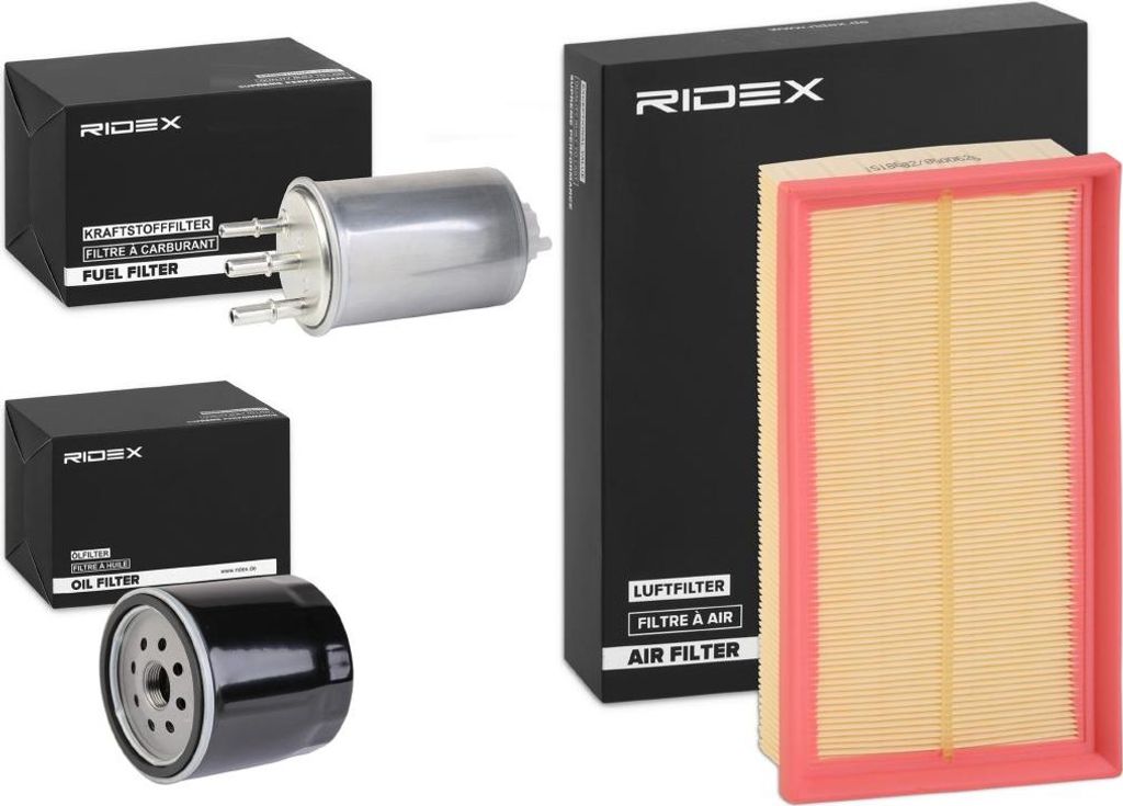RIDEX Filterset Inspektionspaket Filtersatz für FORD FOCUS (DAW, DBW) FOCUS Kombi (DNW) TRANSIT CONNECT (P65, P70, P80) Tourneo Connect Mk1