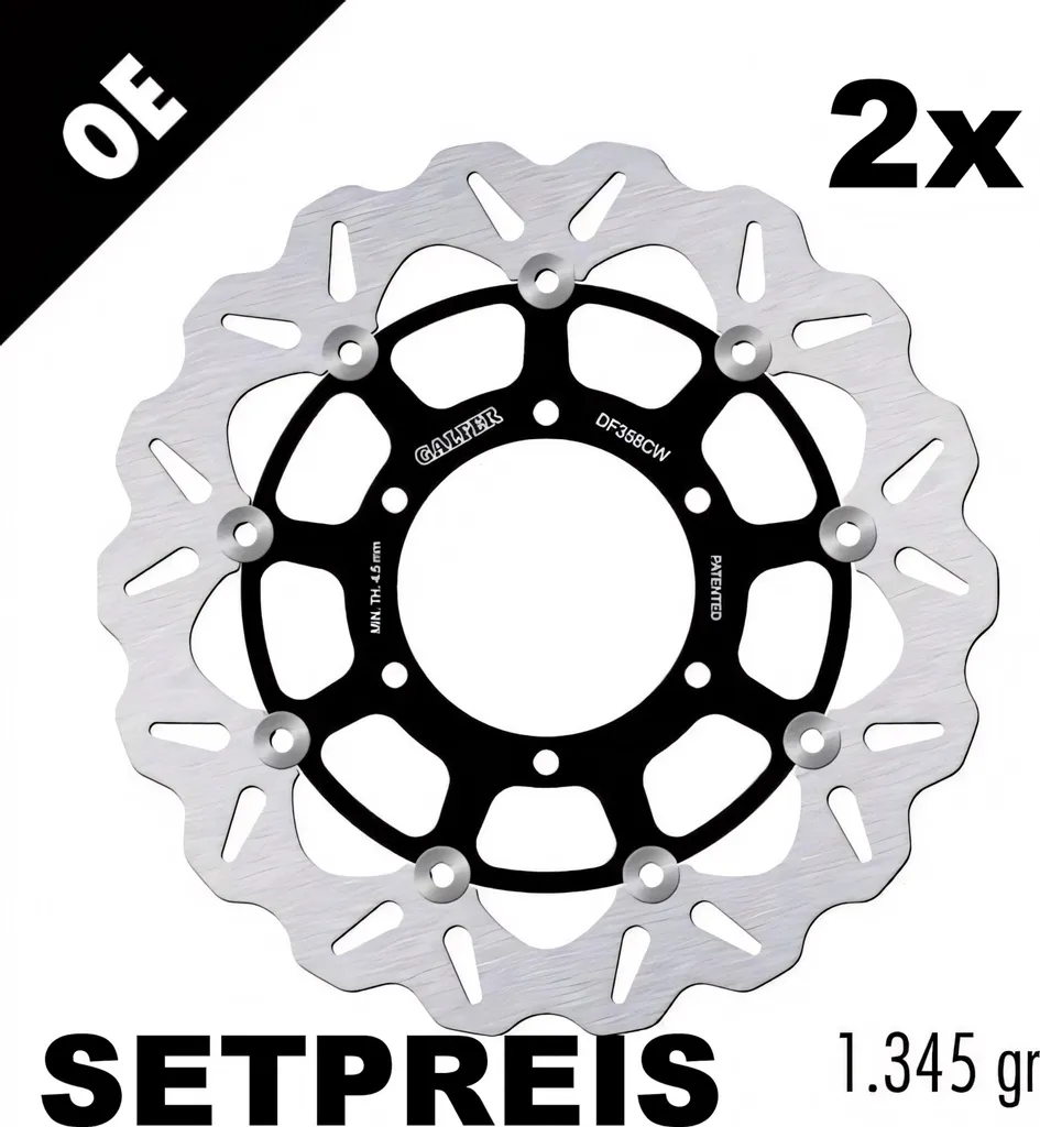 Disques Galfer DF358CW WAVE 310x5mm : Technologie Flottante pour GSX-R