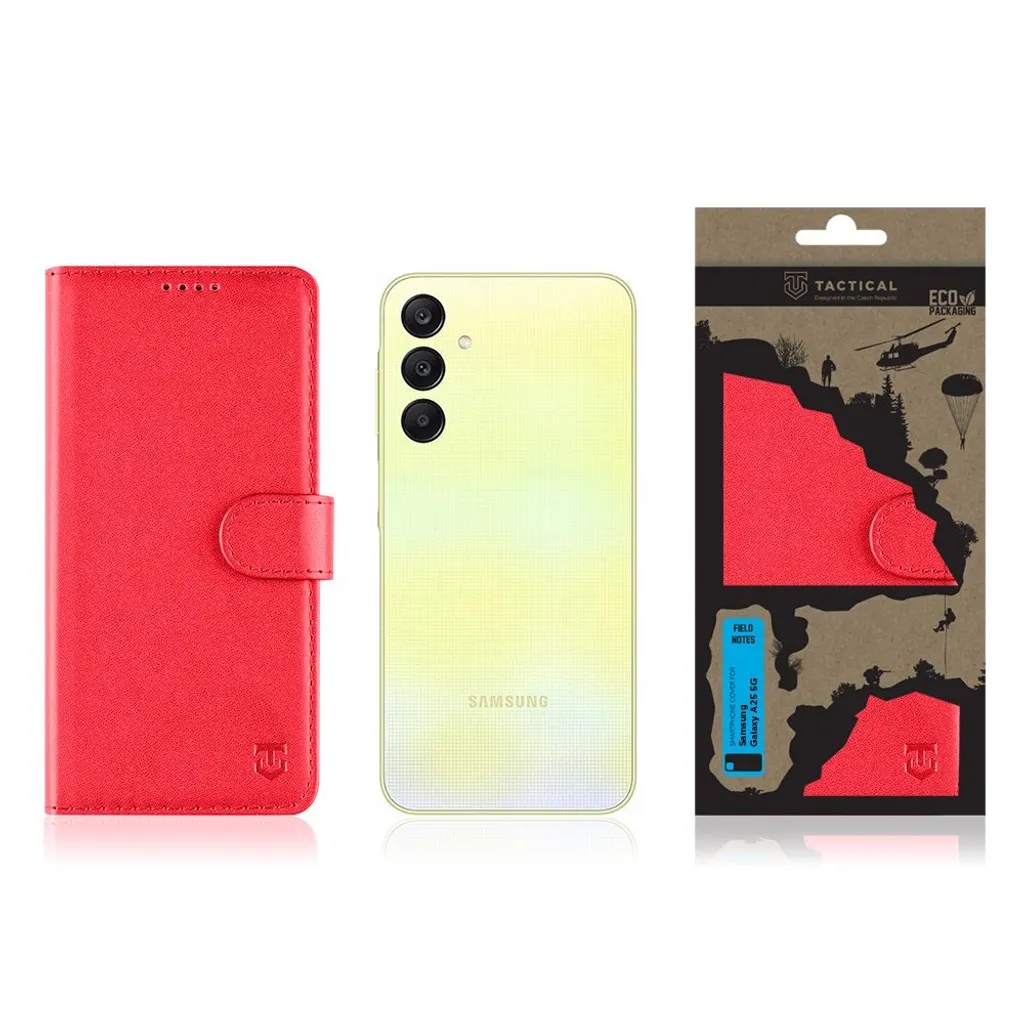 Custodia Diar per Samsung Galaxy A25 5G A256 Tactical Field Notes rosso - 3