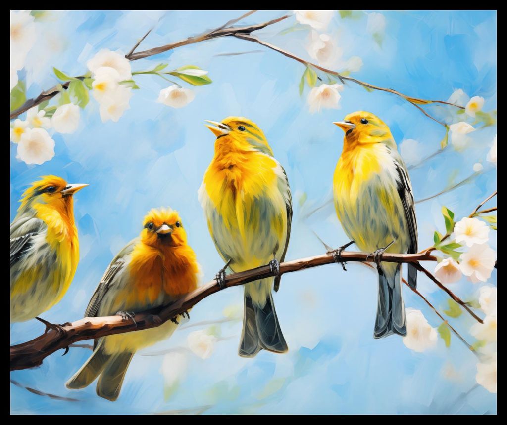 Plakat 60x50cm Frühlingspfiff