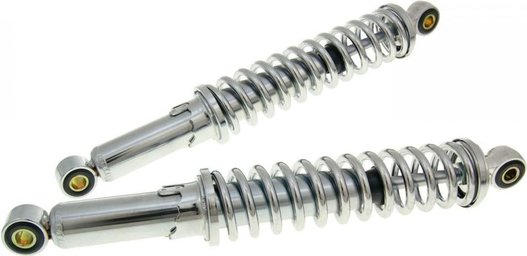 Stoßdämpfer Satz 300mm verstellbar Chrom für Puch