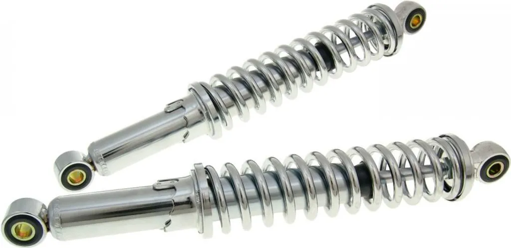 Amortisseurs arrière chromés 300mm pour cyclomoteur Puch Maxi et N/S/L