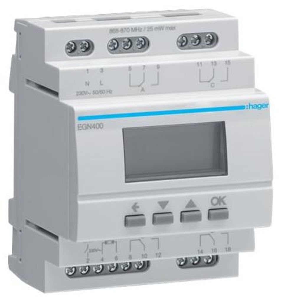 Hager - Temporizador digital multifunción EGN400 con Imagen del producto 