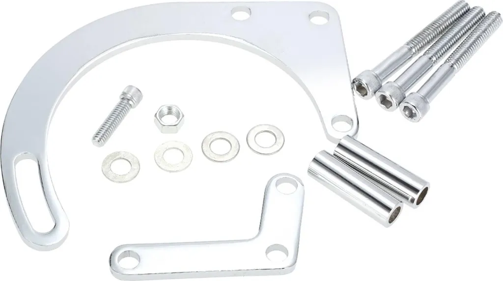 Support alternateur SBC chromé bas pour pompe courte Chevy SB 350