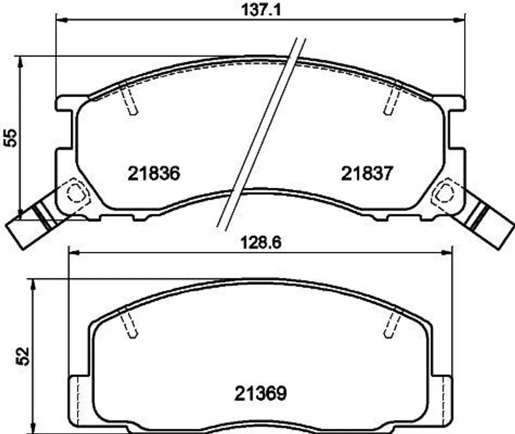 Plaquettes de frein auto pour Previa R1 R2 garniture origine